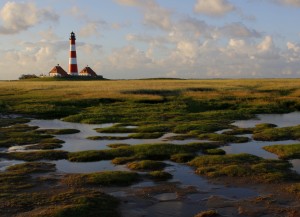 Westerhever Leuchturm in der aktuellen Fotoausstellunf im Biohotel Miramar 