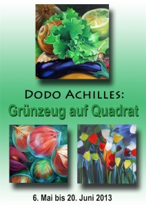 Plakat Dodo Achilles, Bio-Hotel Miramar, Grünzeug auf Quadrat